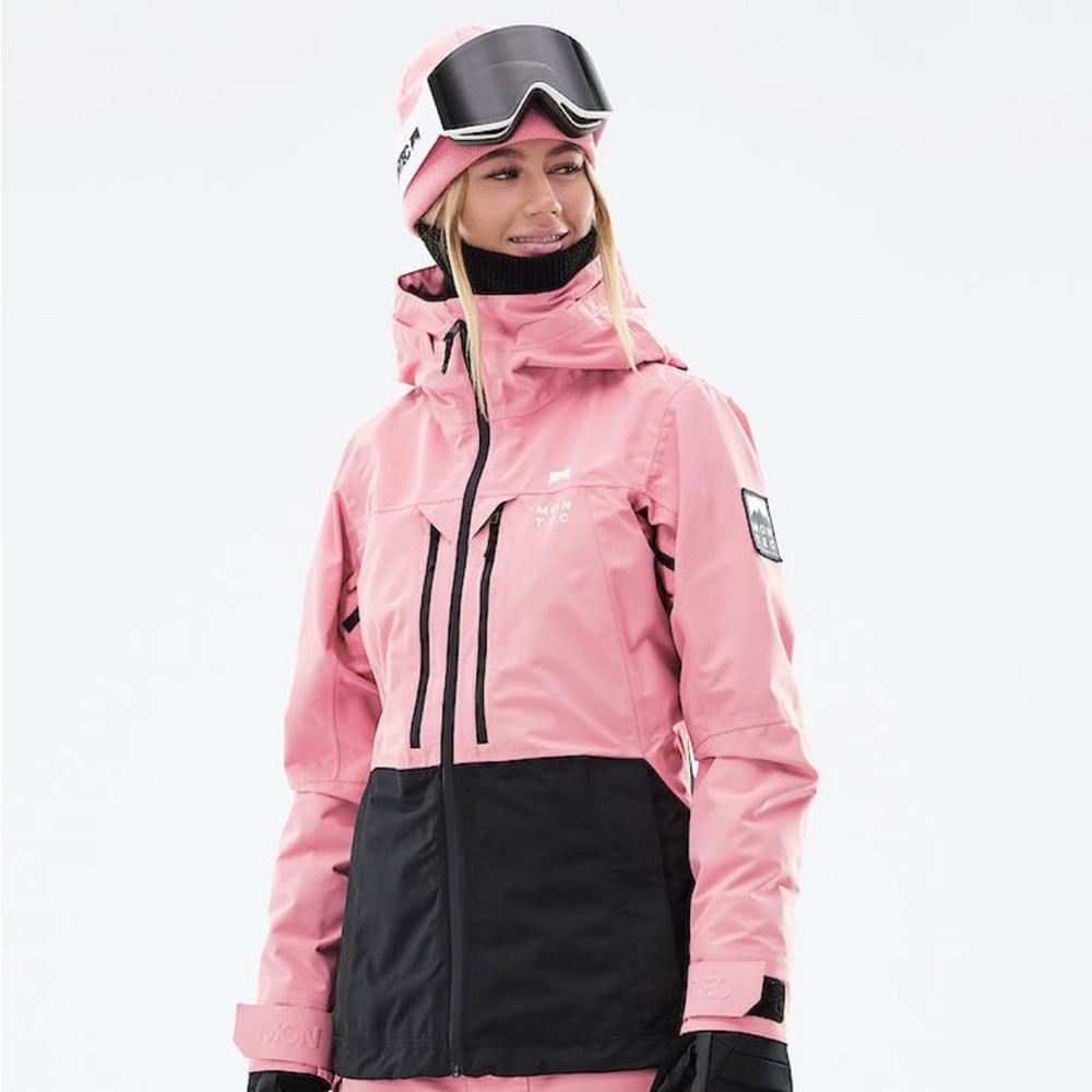 MONTEC Women’s Pink and Black Ski Jacket and Pants Set